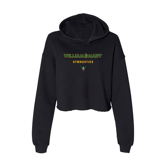 William & Mary - NCAA Women's Gymnastics : Samantha Burd - Women's Crop Fleece Hoodie-0