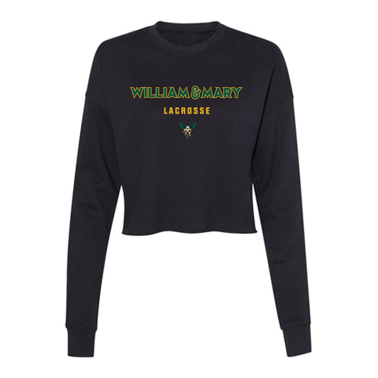 William & Mary - NCAA Women's Lacrosse : Jaylin Locke - Women's Cropped Crew Fleece-0