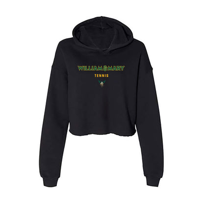 William & Mary - NCAA Men's Tennis : Austin Cohen - Women's Crop Fleece Hoodie-0