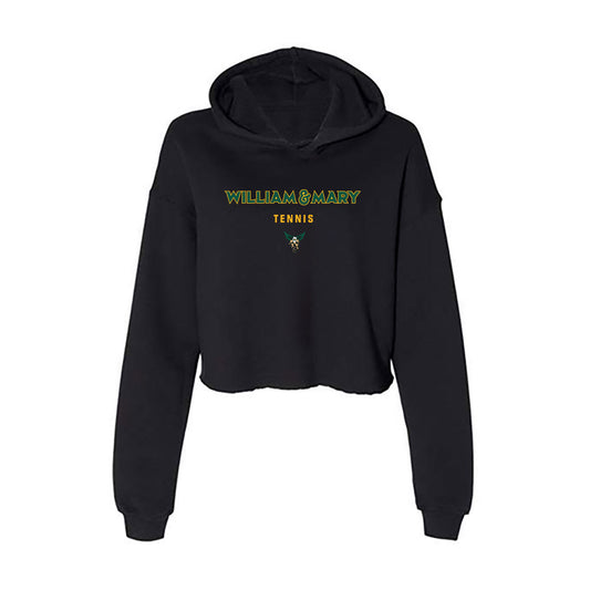William & Mary - NCAA Men's Tennis : Austin Cohen - Women's Crop Fleece Hoodie-0
