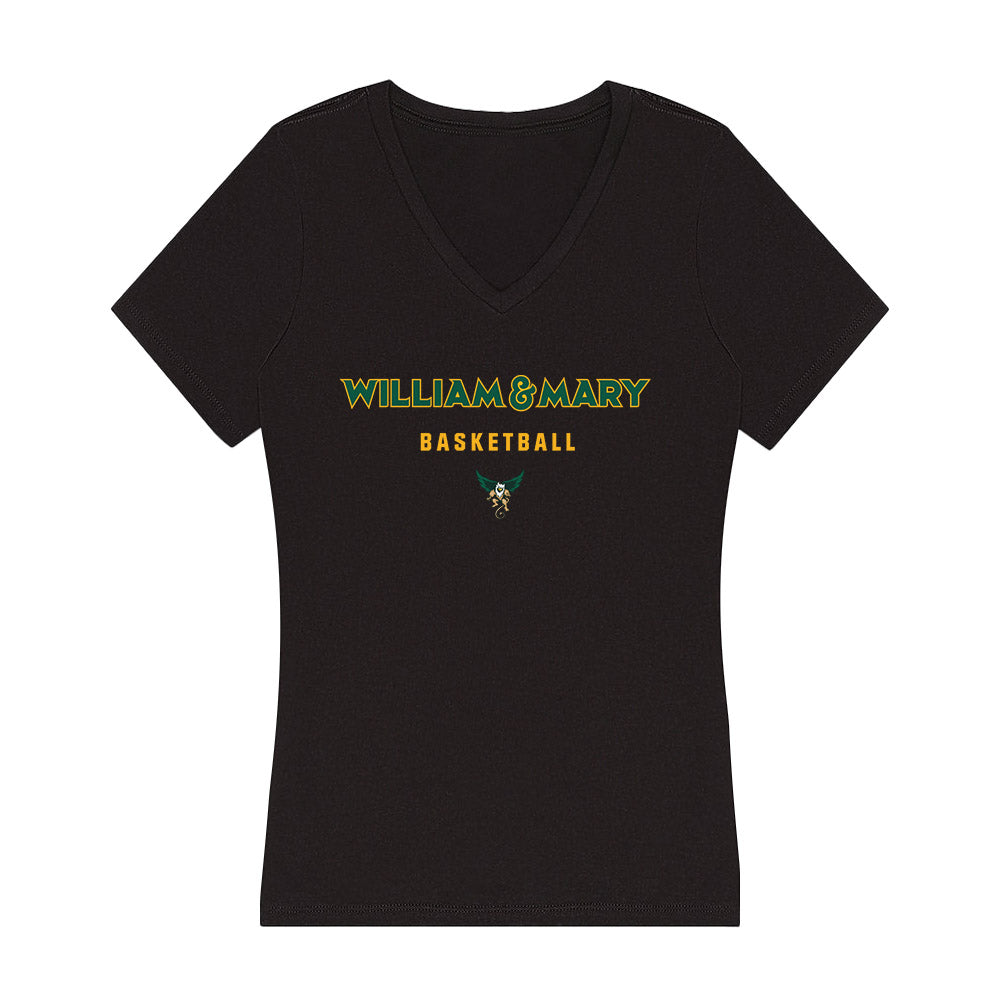 William & Mary - NCAA Women's Basketball : Marley Long - Women's V-Neck T-Shirt-0