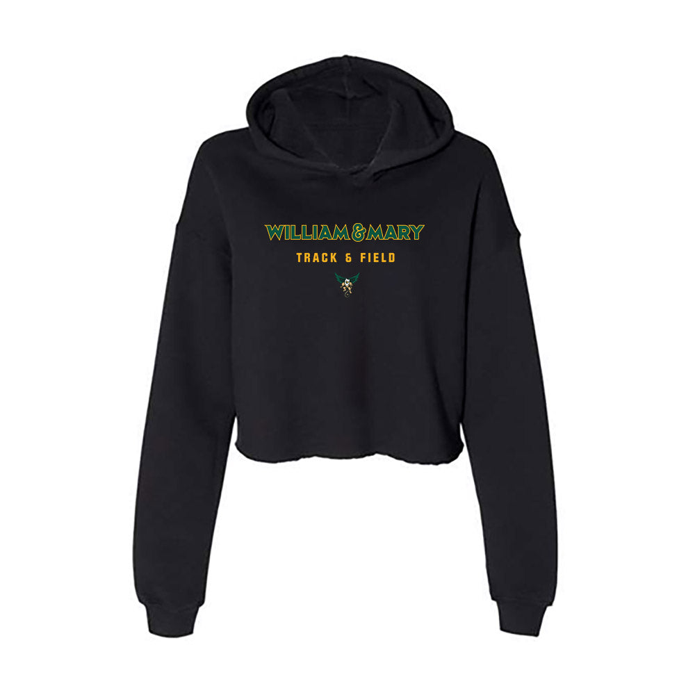 William & Mary - NCAA Women's Track & Field : Summer Mellow - Women's Crop Fleece Hoodie-0