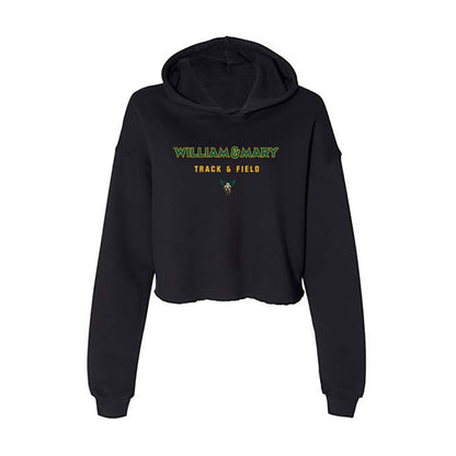 William & Mary - NCAA Women's Track & Field : Summer Mellow - Women's Crop Fleece Hoodie-0