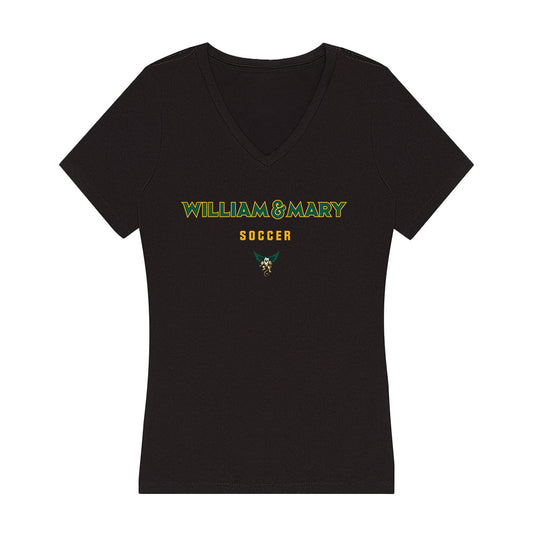 William & Mary - NCAA Men's Soccer : Noah Hiort-Wright - Women's V-Neck T-Shirt-0