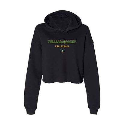 William & Mary - NCAA Women's Volleyball : Shylah Swope - Women's Crop Fleece Hoodie-0