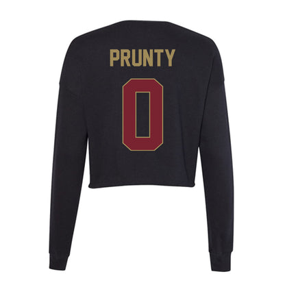 Charleston - NCAA Men's Basketball : Jaxon Prunty - Women's Cropped Crew Fleece-1