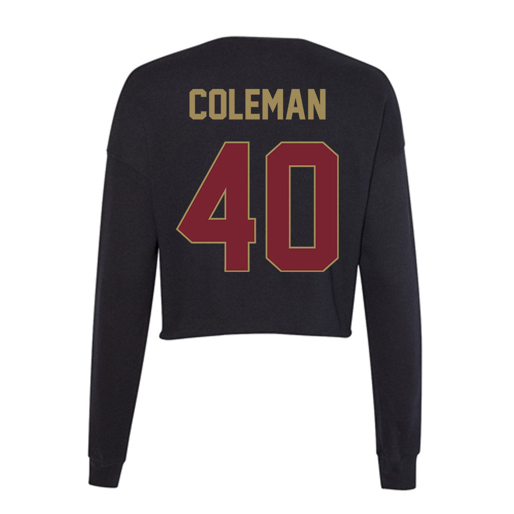 Charleston - NCAA Baseball : Walker Coleman - Women's Cropped Crew Fleece-1