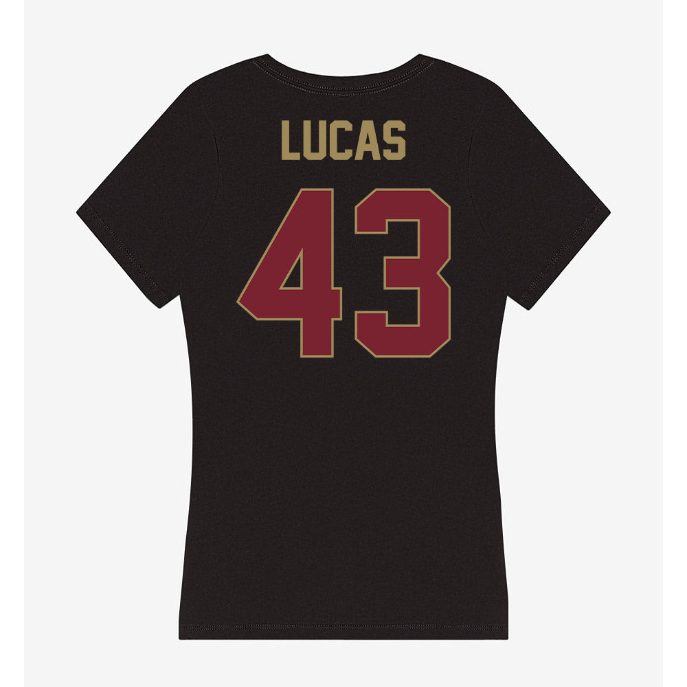 Charleston - NCAA Baseball : Asher Lucas - Women's V-Neck T-Shirt-1