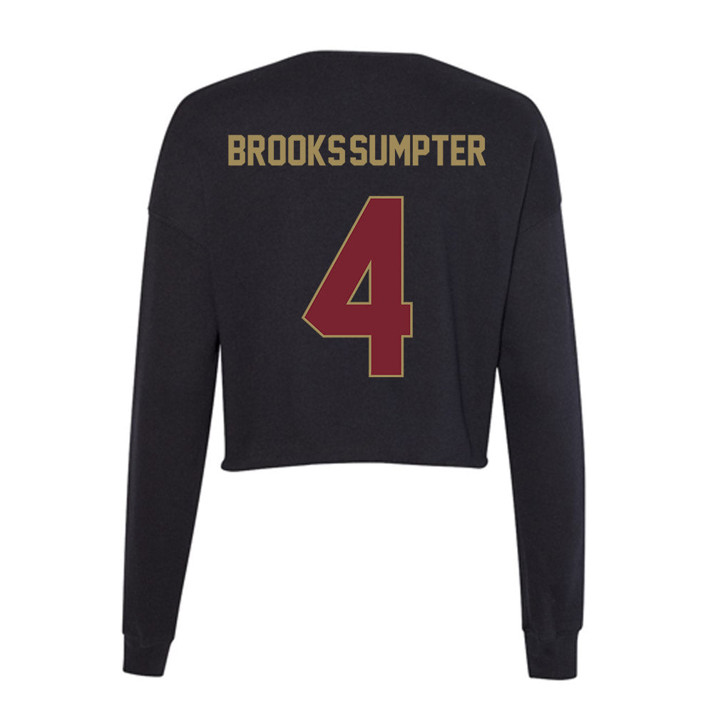 Charleston - NCAA Women's Basketball : McKinley Brooks-Sumpter - Women's Cropped Crew Fleece-1