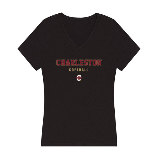 Charleston - NCAA Softball : Anna Hardee - Women's V-Neck T-Shirt-0