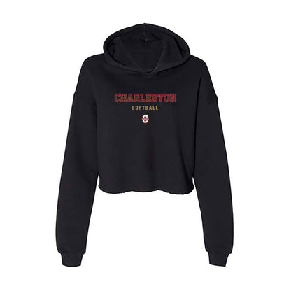 Charleston - NCAA Softball : Anna Hardee - Women's Crop Fleece Hoodie-0