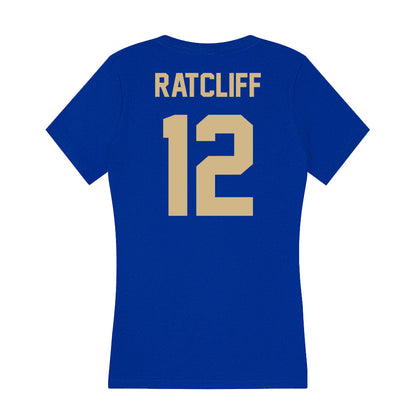 Tulsa - NCAA Football : Nate Ratcliff - Women's V-Neck T-Shirt-1