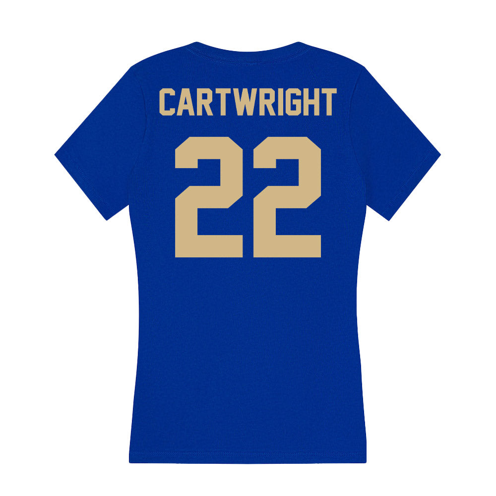 Tulsa - NCAA Women's Basketball : Mady Cartwright - Women's V-Neck T-Shirt-1