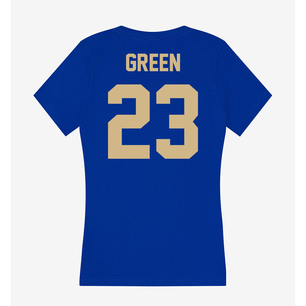 Tulsa - NCAA Men's Basketball : David Green - Women's V-Neck T-Shirt-1