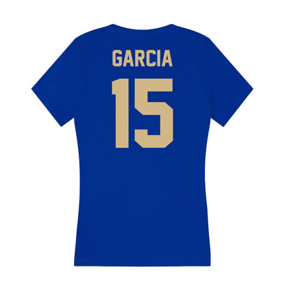 Tulsa - NCAA Men's Basketball : Jared Garcia - Women's V-Neck T-Shirt-1