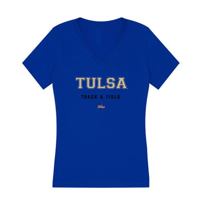 Tulsa - NCAA Women's Track & Field : Jaylin Adams/Vonwald - Women's V-Neck T-Shirt-0