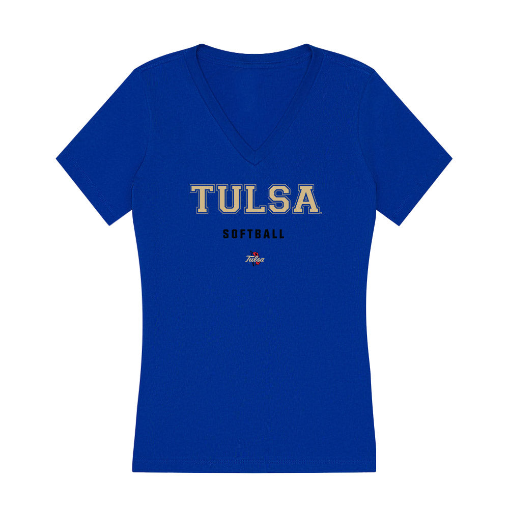 Tulsa - NCAA Softball : Abigail Hayes - Women's V-Neck T-Shirt-0