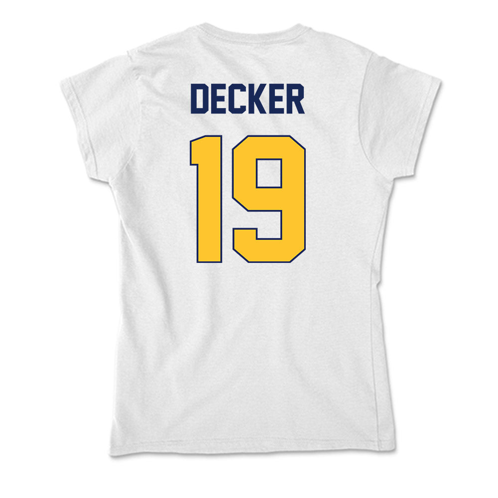 Marquette - NCAA Women's Soccer : Meg Decker - Soft Style Women’s T-Shirt-1