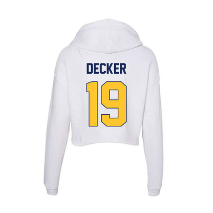 Marquette - NCAA Women's Soccer : Meg Decker - Women's Crop Fleece Hoodie-1