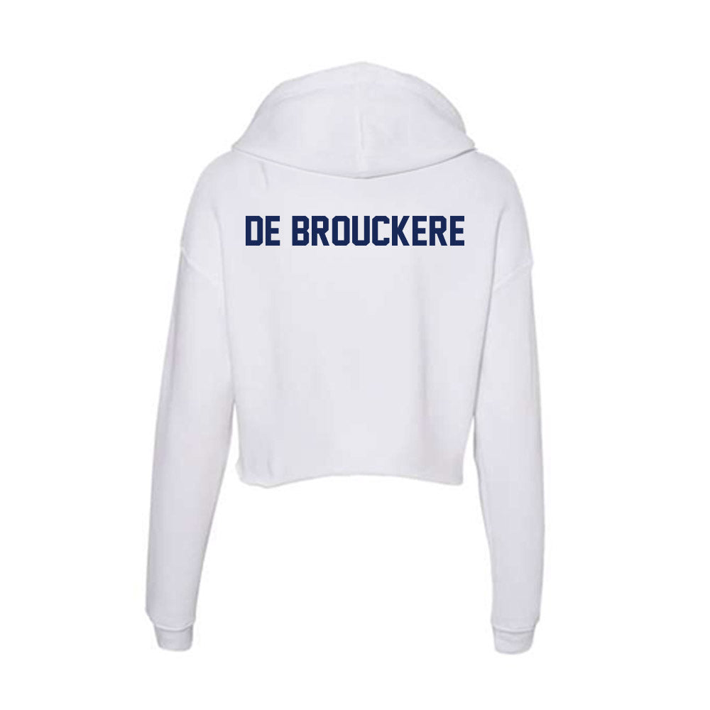 Marquette - NCAA Men's Track & Field : Niels De Brouckere - Women's Crop Fleece Hoodie-1