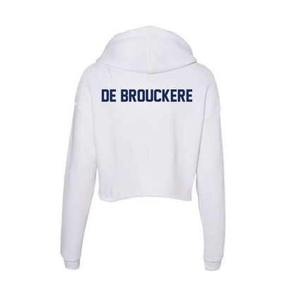 Marquette - NCAA Men's Track & Field : Niels De Brouckere - Women's Crop Fleece Hoodie-1