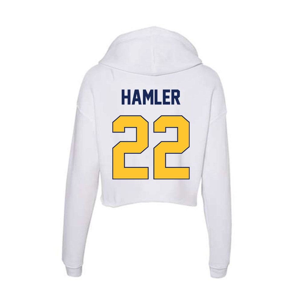 Marquette - NCAA Men's Soccer : Clayton Hamler - Women's Crop Fleece Hoodie-1