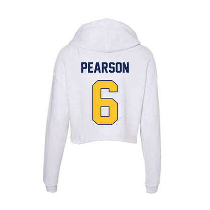 Marquette - NCAA Men's Basketball : Sheek Pearson - Women's Crop Fleece Hoodie-1