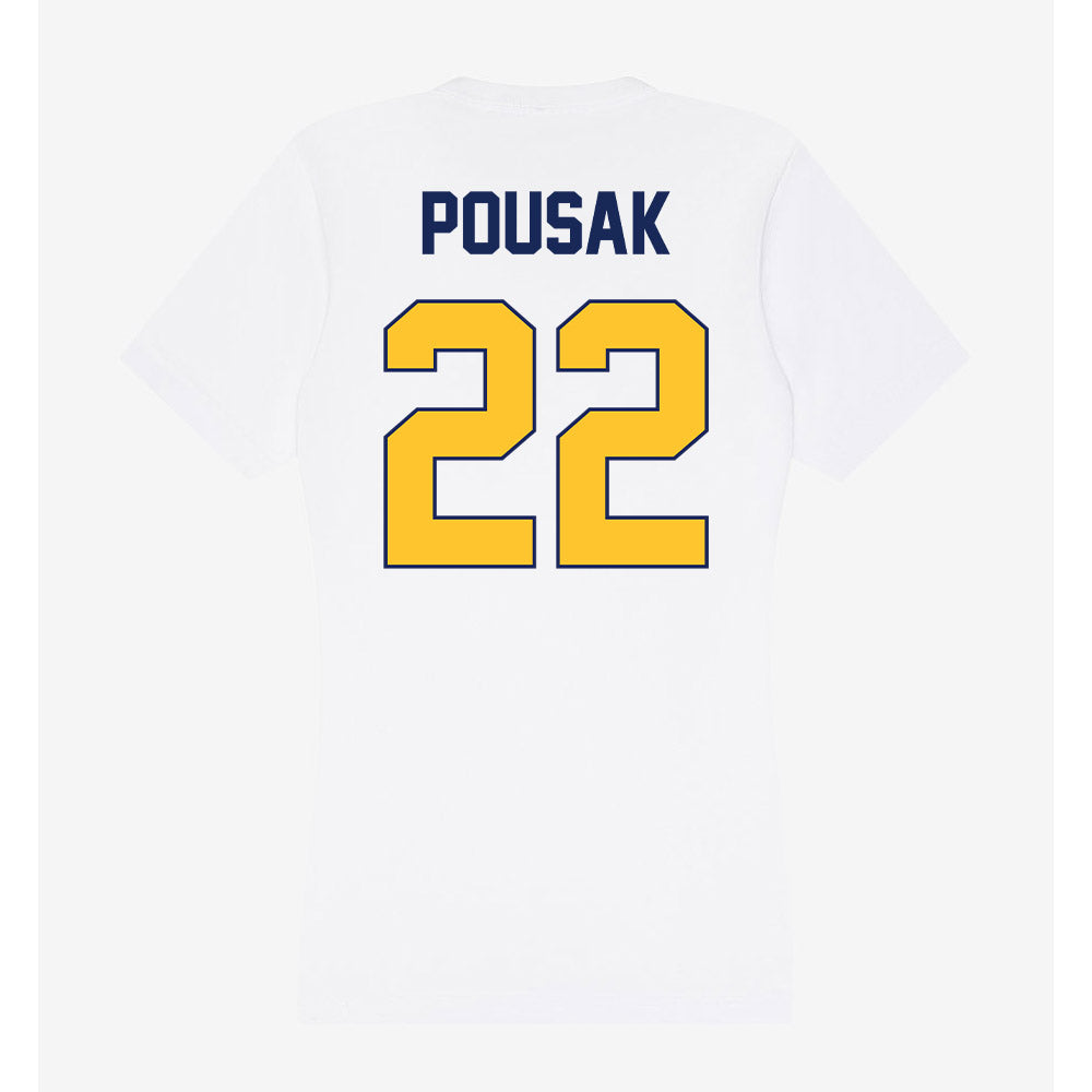 Marquette - NCAA Men's Lacrosse : Ben Pousak - Women's V-Neck T-Shirt-1