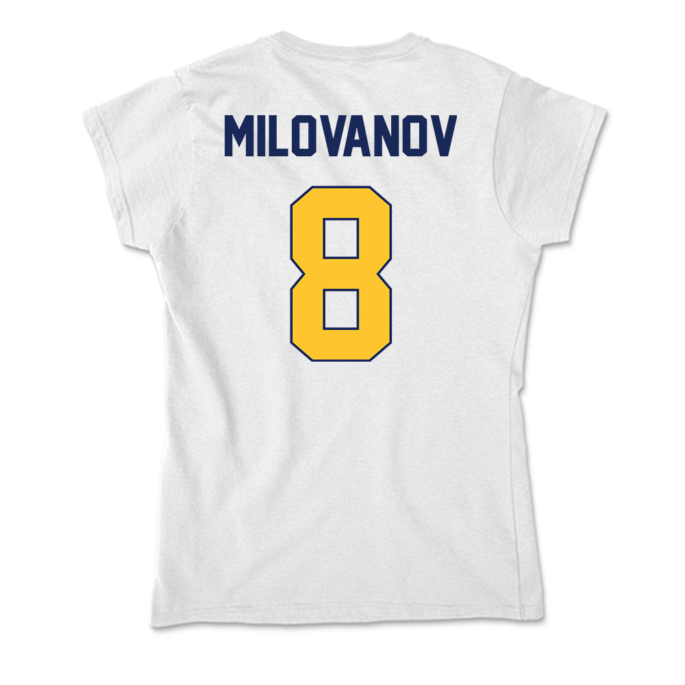 Marquette - NCAA Men's Soccer : Justin Milovanov - Soft Style Women’s T-Shirt-1