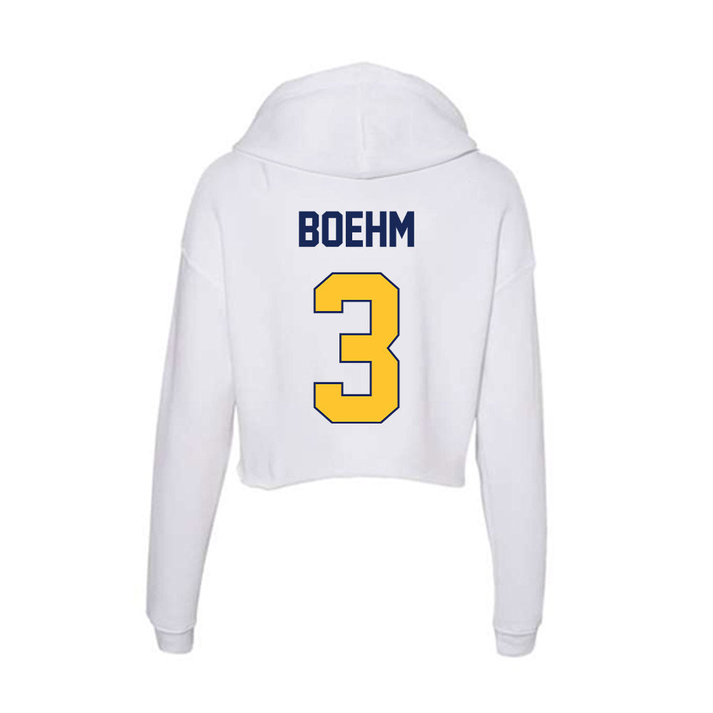 Marquette - NCAA Women's Lacrosse : Tessa Boehm - Women's Crop Fleece Hoodie-1