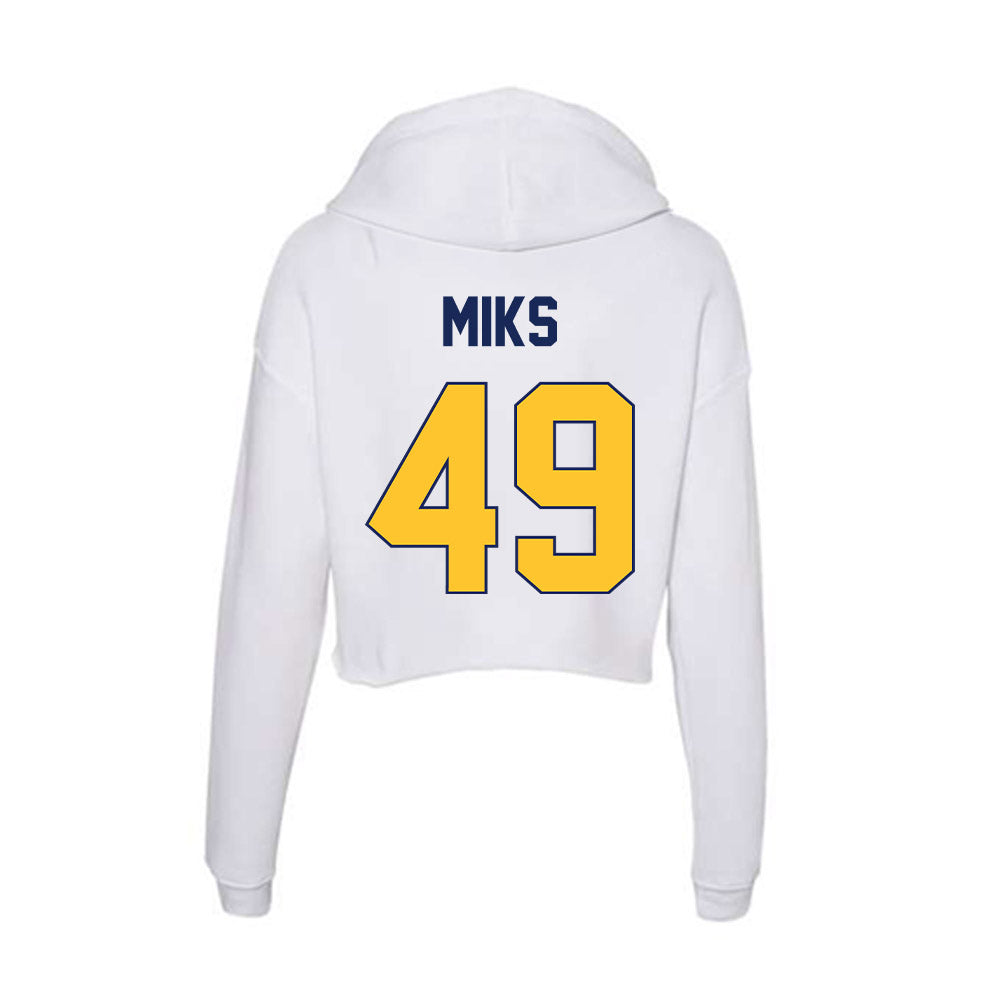 Marquette - NCAA Men's Lacrosse : Carson Miks - Women's Crop Fleece Hoodie-1