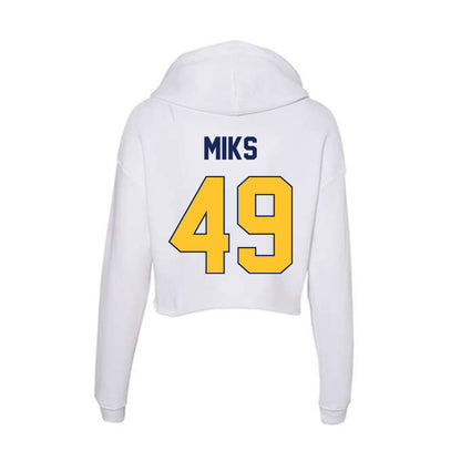 Marquette - NCAA Men's Lacrosse : Carson Miks - Women's Crop Fleece Hoodie-1