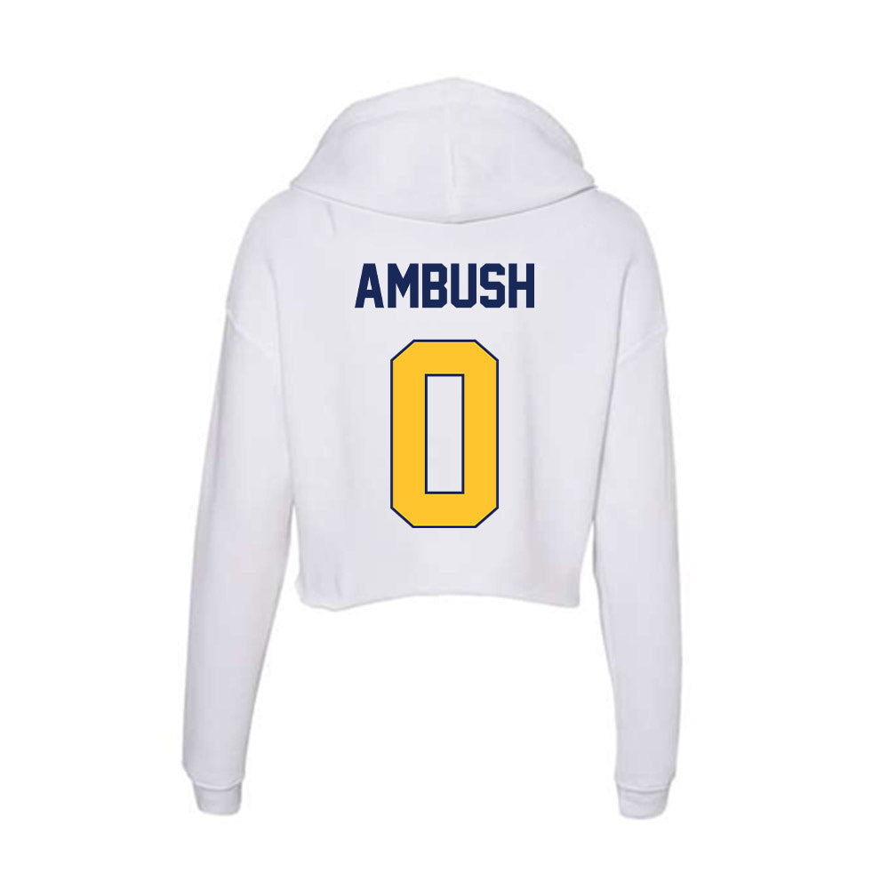 Marquette - NCAA Men's Lacrosse : Ty Ambush - Women's Crop Fleece Hoodie-1