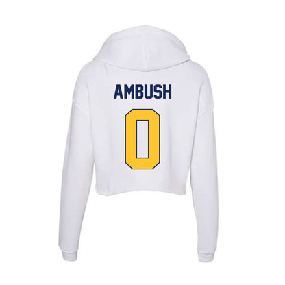 Marquette - NCAA Men's Lacrosse : Ty Ambush - Women's Crop Fleece Hoodie-1