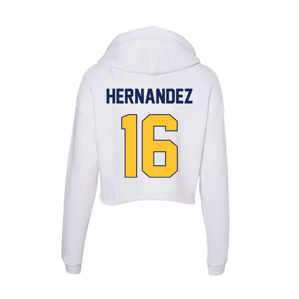 Marquette - NCAA Women's Soccer : Olivia Hernandez - Women's Crop Fleece Hoodie-1