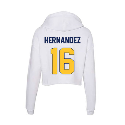 Marquette - NCAA Women's Soccer : Olivia Hernandez - Women's Crop Fleece Hoodie-1