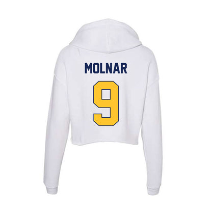 Marquette - NCAA Men's Soccer : Bence Molnar - Women's Crop Fleece Hoodie-1