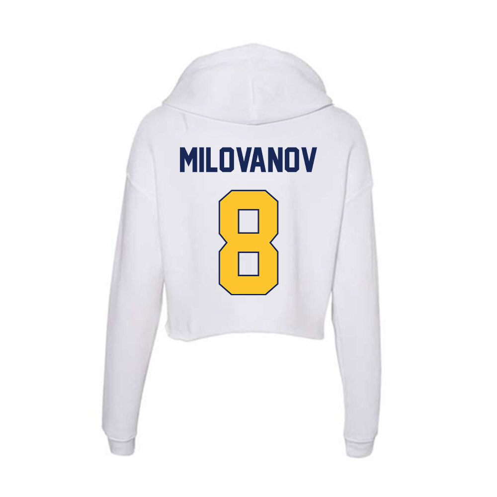 Marquette - NCAA Men's Soccer : Justin Milovanov - Women's Crop Fleece Hoodie-1