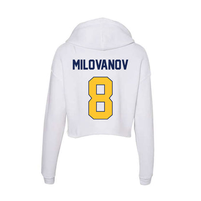 Marquette - NCAA Men's Soccer : Justin Milovanov - Women's Crop Fleece Hoodie-1