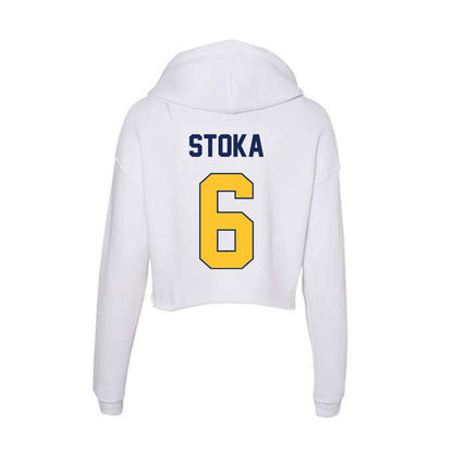 Marquette - NCAA Men's Soccer : Mateo Stoka - Women's Crop Fleece Hoodie-1