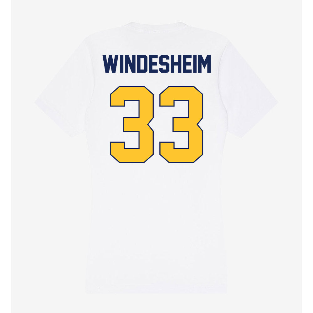 Marquette - NCAA Women's Lacrosse : Gabby Windesheim - Women's V-Neck T-Shirt-1