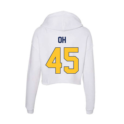 Marquette - NCAA Women's Lacrosse : Mia Oh - Women's Crop Fleece Hoodie-1