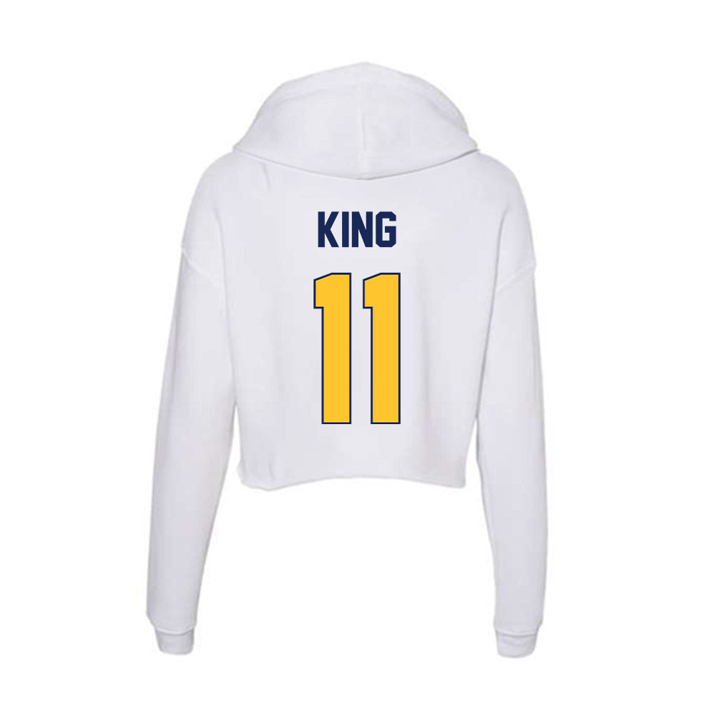 Marquette - NCAA Women's Volleyball : Amaria King - Women's Crop Fleece Hoodie-1