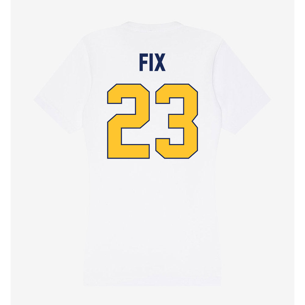 Marquette - NCAA Women's Soccer : Emily Fix - Women's V-Neck T-Shirt-1