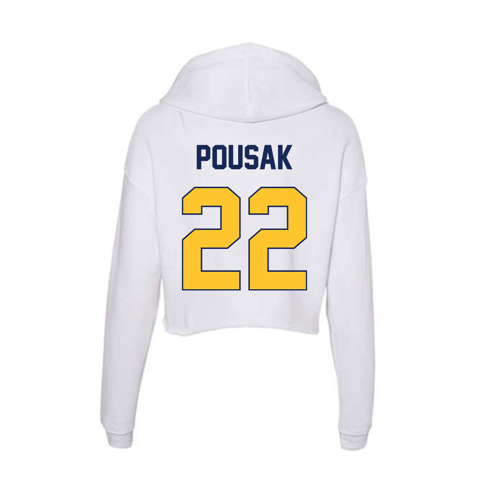 Marquette - NCAA Men's Lacrosse : Benjamin Pousak - Women's Crop Fleece Hoodie-1