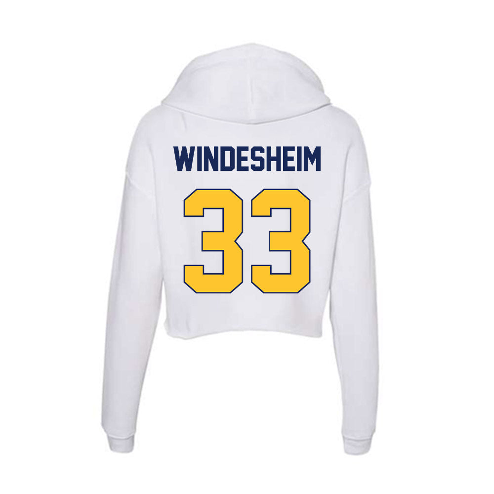 Marquette - NCAA Women's Lacrosse : Gabby Windesheim - Women's Crop Fleece Hoodie-1