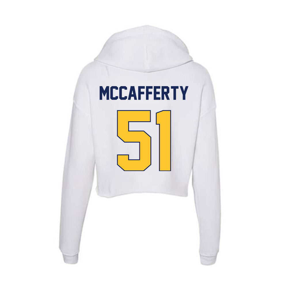 Marquette - NCAA Men's Lacrosse : Easton McCafferty - Women's Crop Fleece Hoodie-1