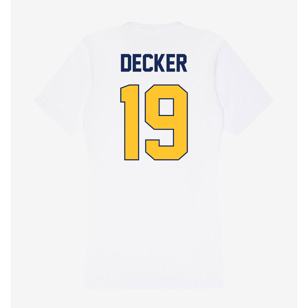 Marquette - NCAA Women's Soccer : Meg Decker - Women's V-Neck T-Shirt-1