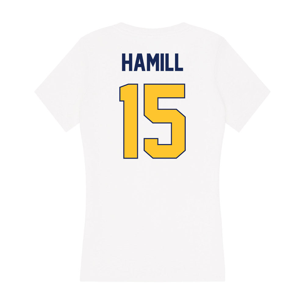 Marquette - NCAA Men's Lacrosse : Matt Hamill - Women's V-Neck T-Shirt-1