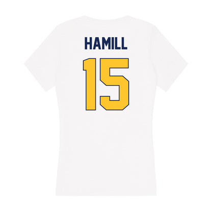 Marquette - NCAA Men's Lacrosse : Matt Hamill - Women's V-Neck T-Shirt-1